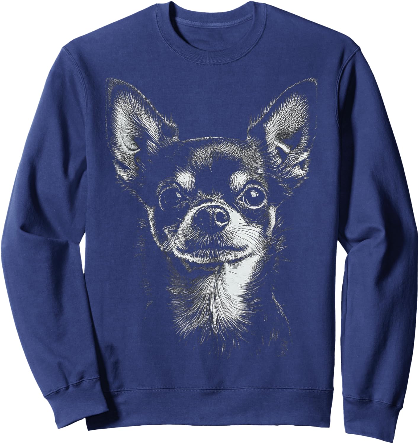 Chihuahua Dog Motif Pet Artwork Chihuahua Sweatshirt - Sweatshirt | Navy