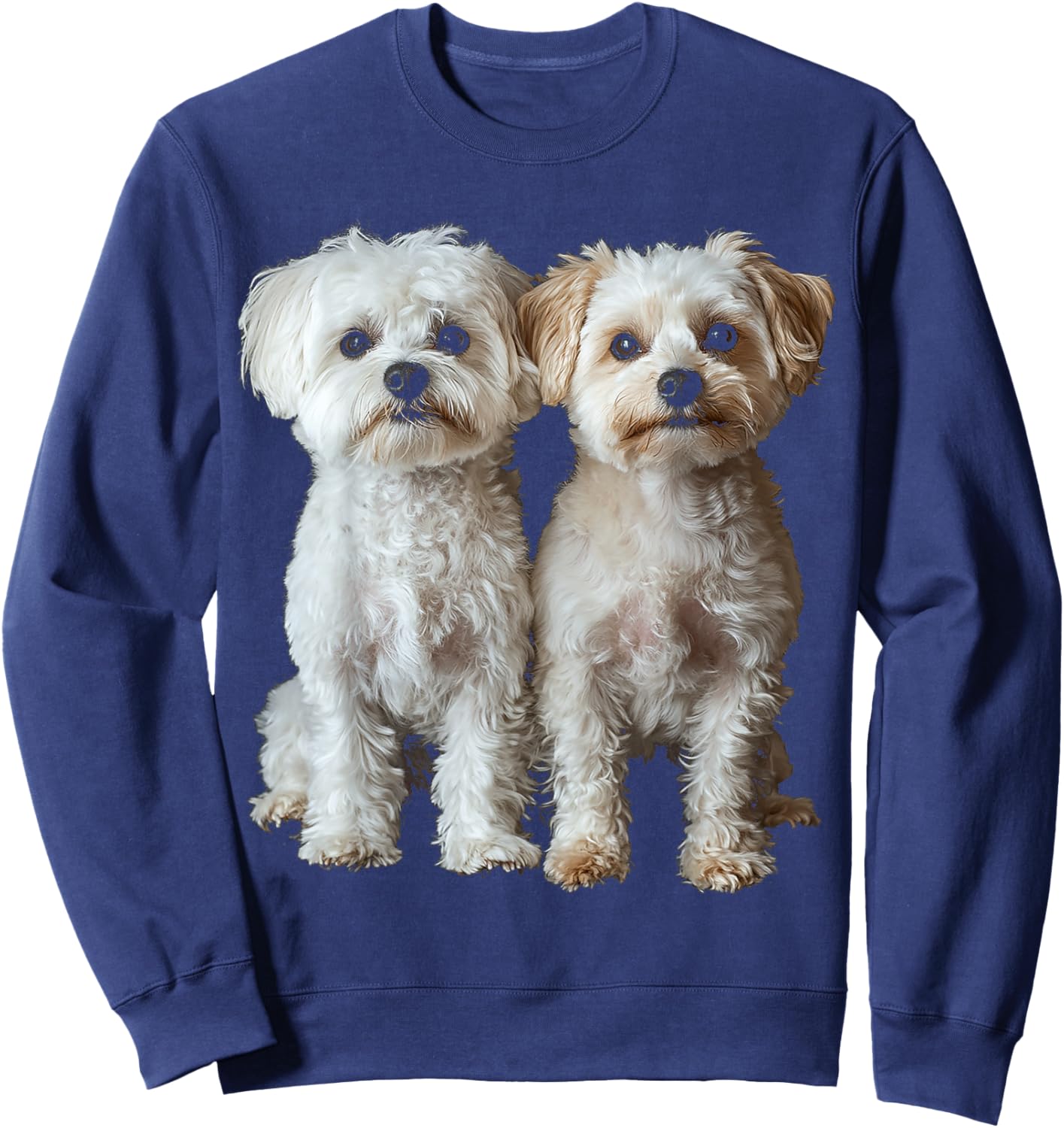 Maltipoo Dog Motif Pet Artwork Maltipoo Men Women Kids Sweatshirt - Sweatshirt | Navy