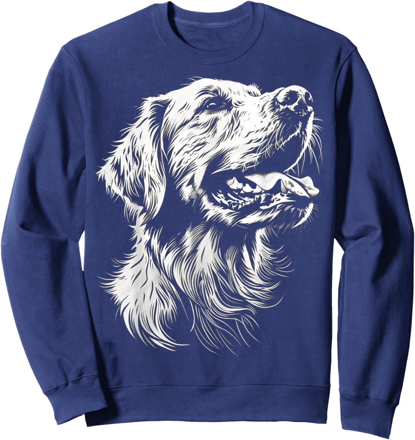 Golden Retriever Dog Graphic Pet Golden Retriever Sweatshirt - Sweatshirt | Navy