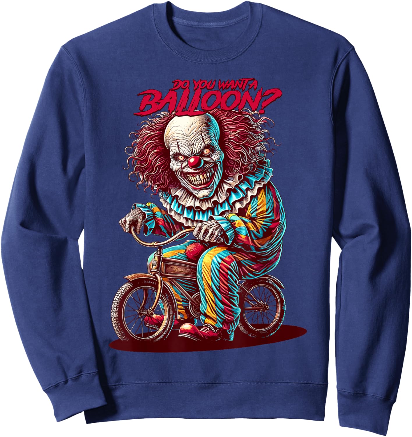Creepy Horror - Scary clown Sweatshirt - Sweatshirt | Navy