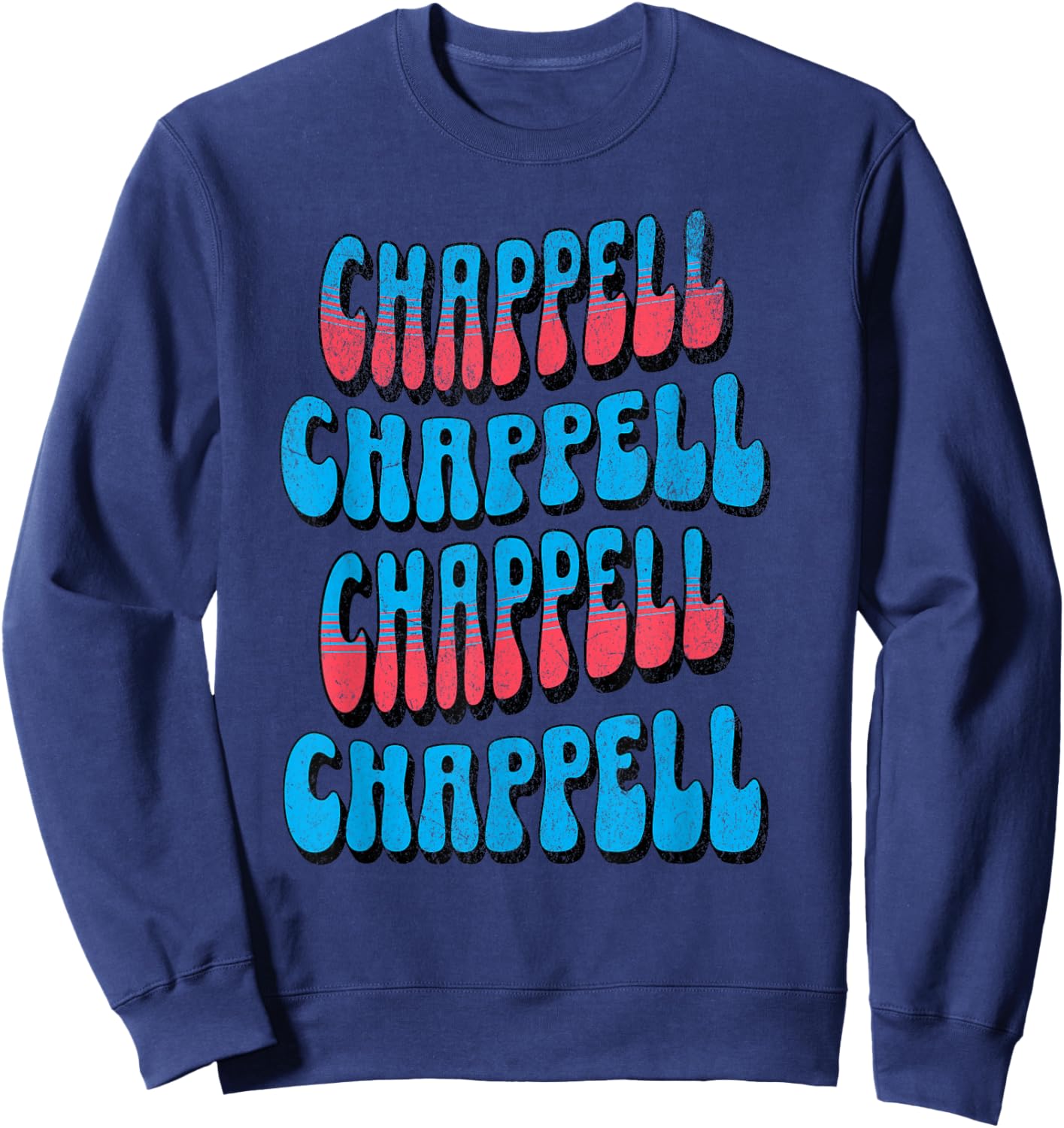 Chappell T First Name Retro Sweatshirt - Sweatshirt | Navy