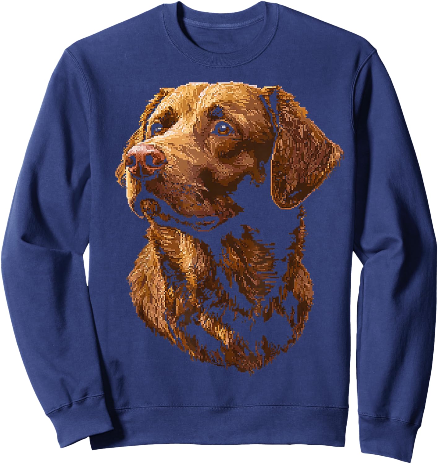 Chesapeake Bay Retriever Dog Graphic Pet Artwork Men Women Kids Sweatshirt - Sweatshirt | Navy