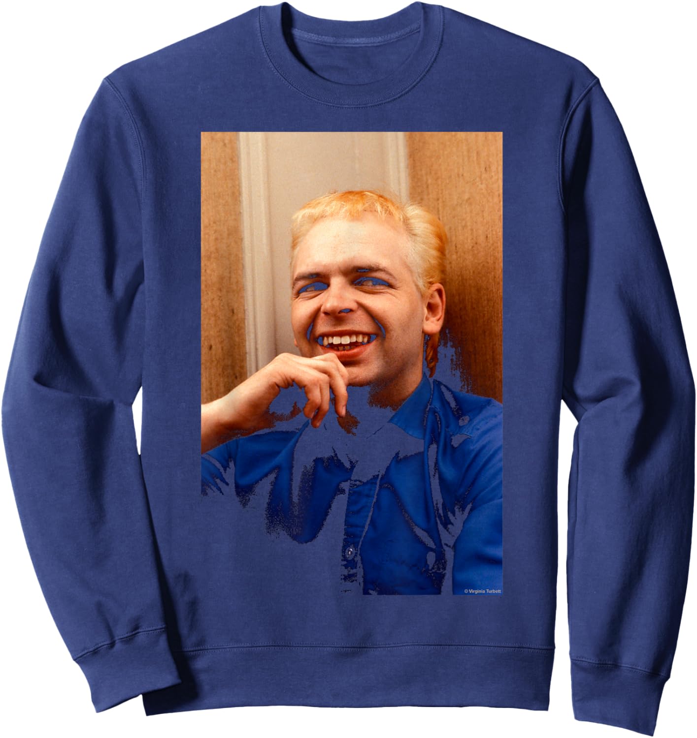New Wave Artist Gary Numan By Virgina Turbett Sweatshirt - Sweatshirt | Navy