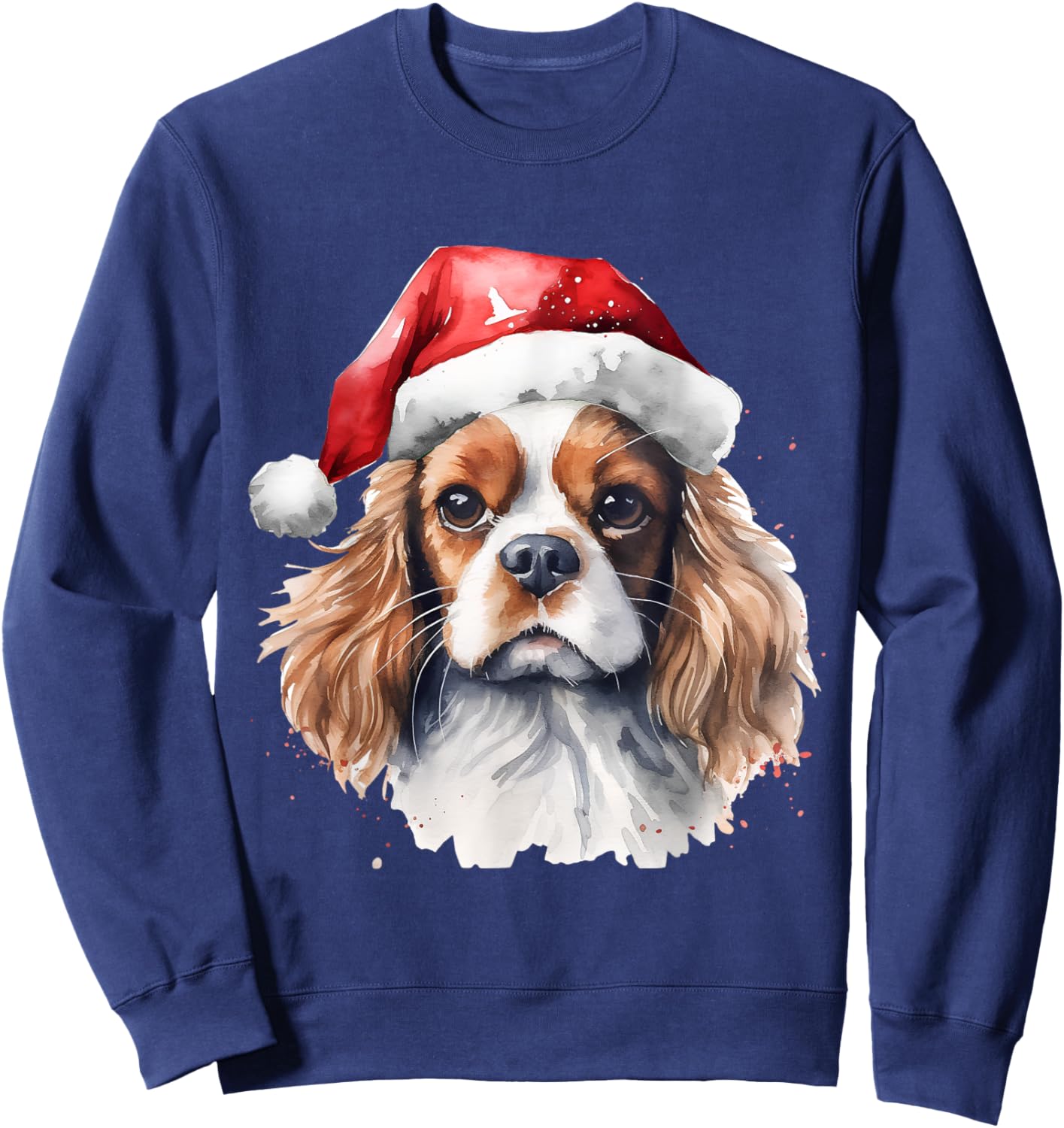 Cavalier King Charles Christmas Dog Sweatshirt - Sweatshirt | Navy