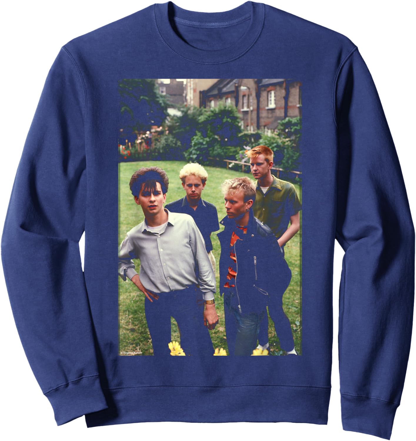 Depeche Mode 80s Band Portrait by Virginia Turbett Sweatshirt - Sweatshirt | Navy
