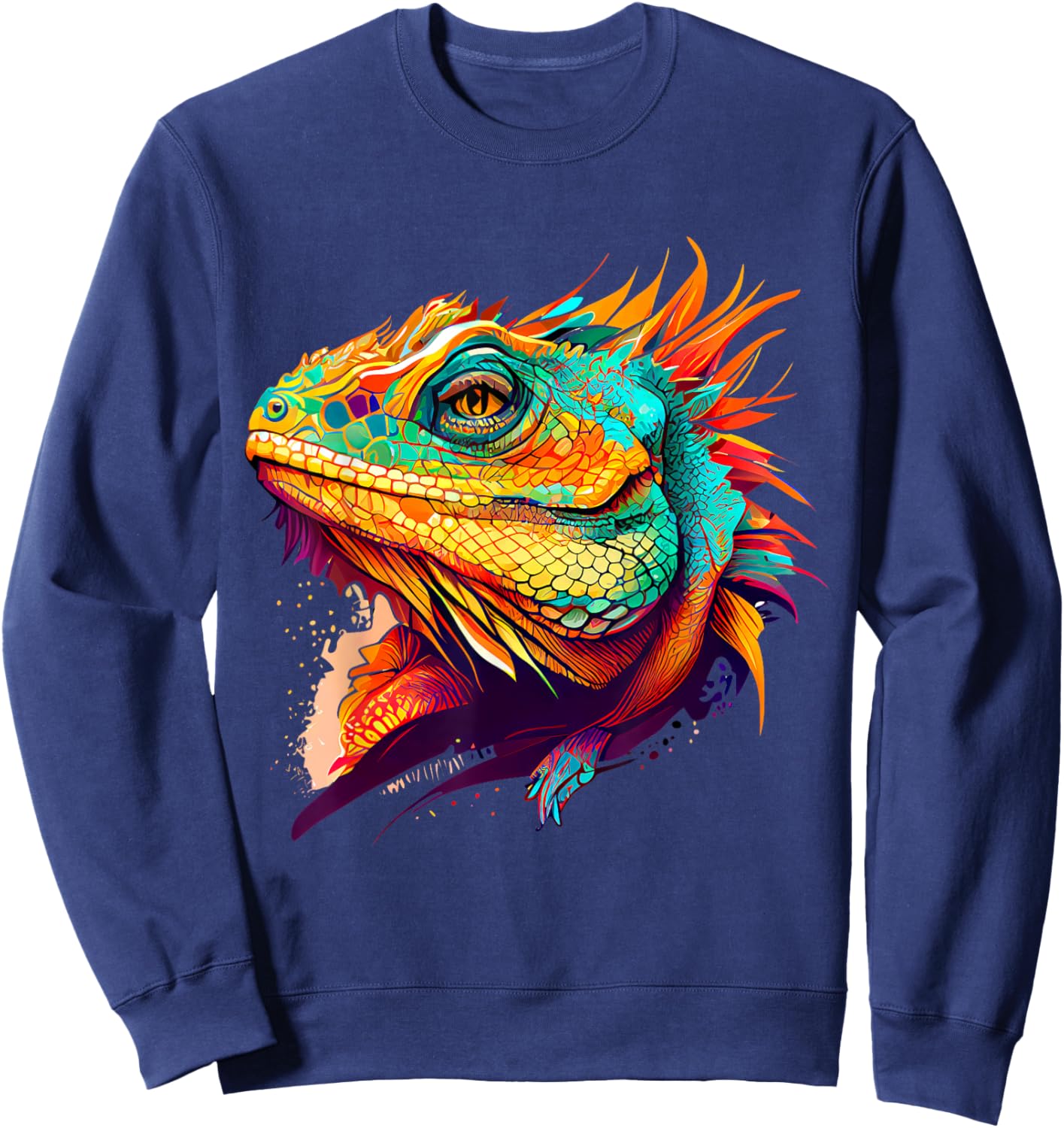 Vibrant Iguana Sweatshirt - Sweatshirt | Navy