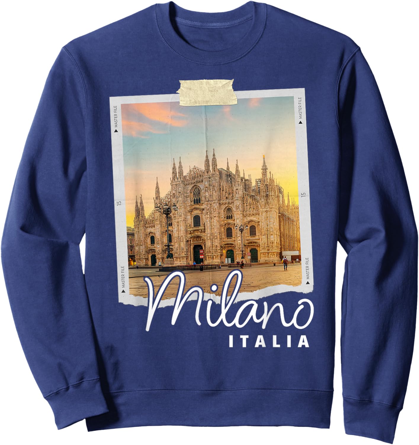 Milan Cathedral Italy Souvenir Duomo di Milano Italian Sweatshirt - Sweatshirt | Navy