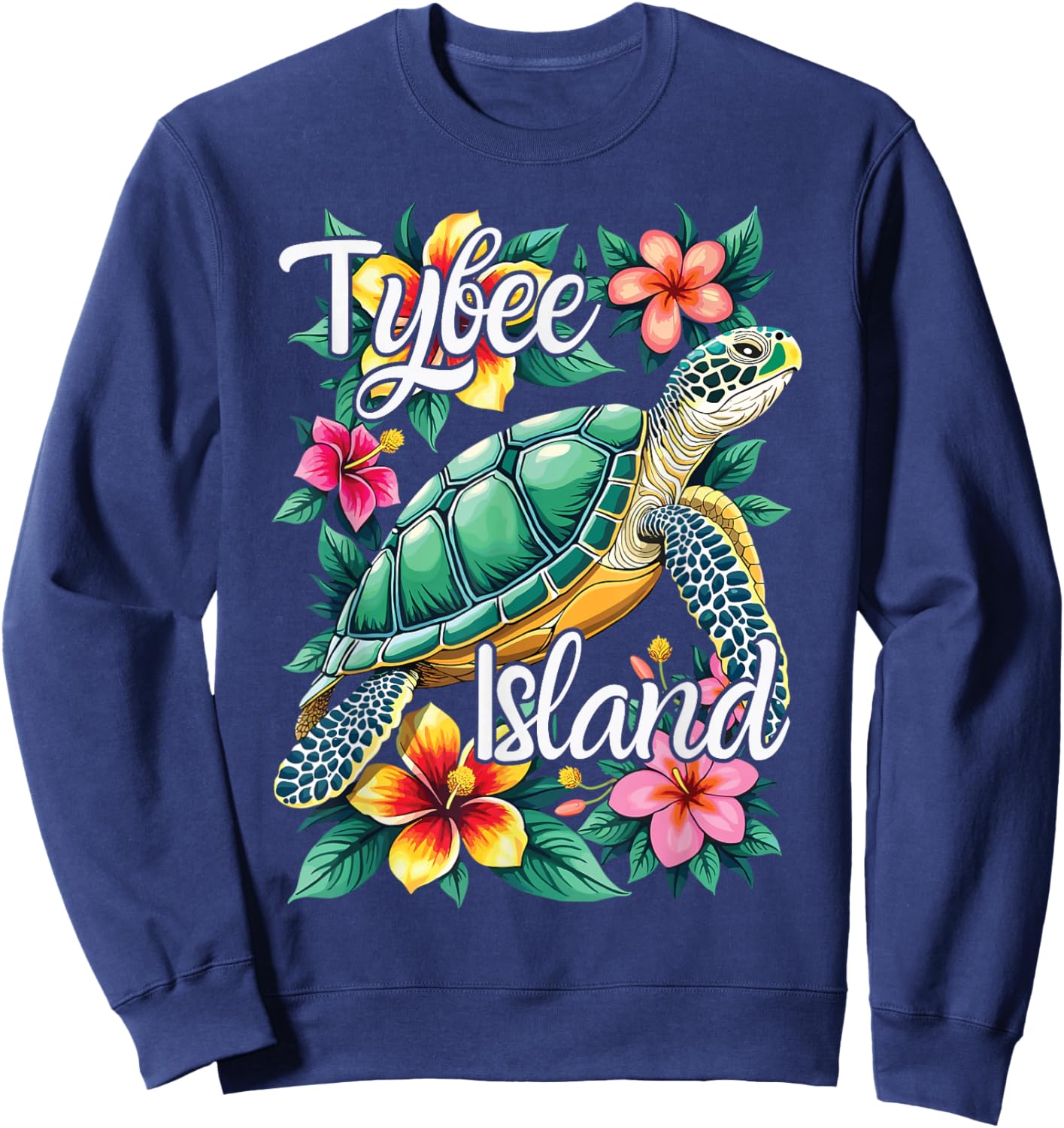 Tybee Island Sea Turtle, Tybee Island Sweatshirt - Sweatshirt | Navy