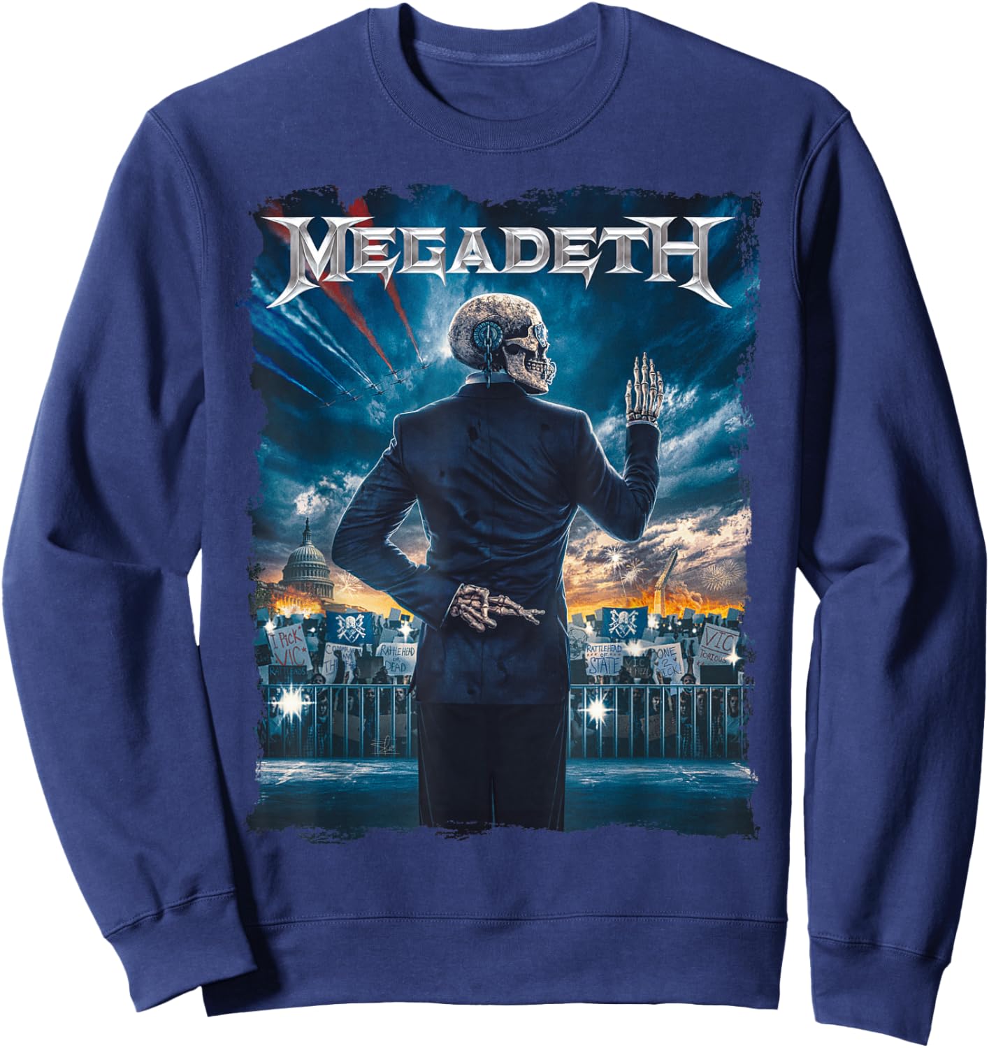 Megadeth - Vic Rally Sweatshirt - Sweatshirt | Navy