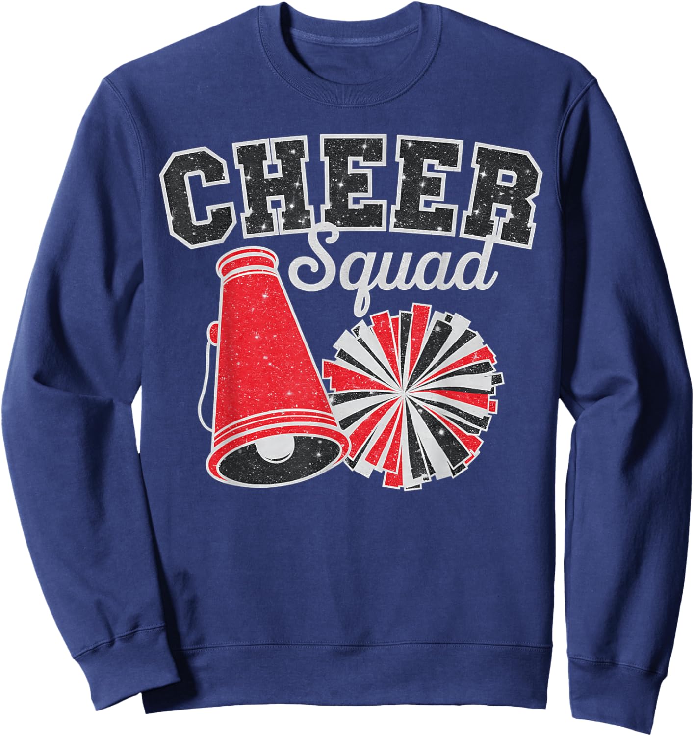 Cheer Squad Funny Cheerleader Cheerleading Red Women Girl Sweatshirt - Sweatshirt | Navy