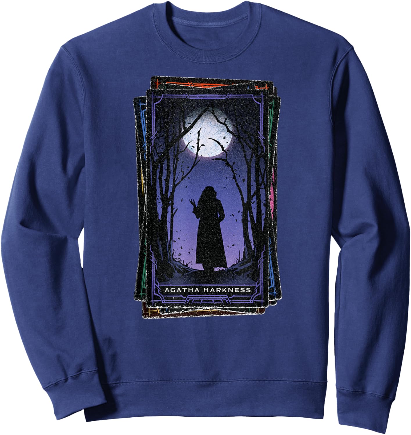 Marvel Agatha All Along Disney+ Agatha Harkness Tarot Card Sweatshirt - Sweatshirt | Navy