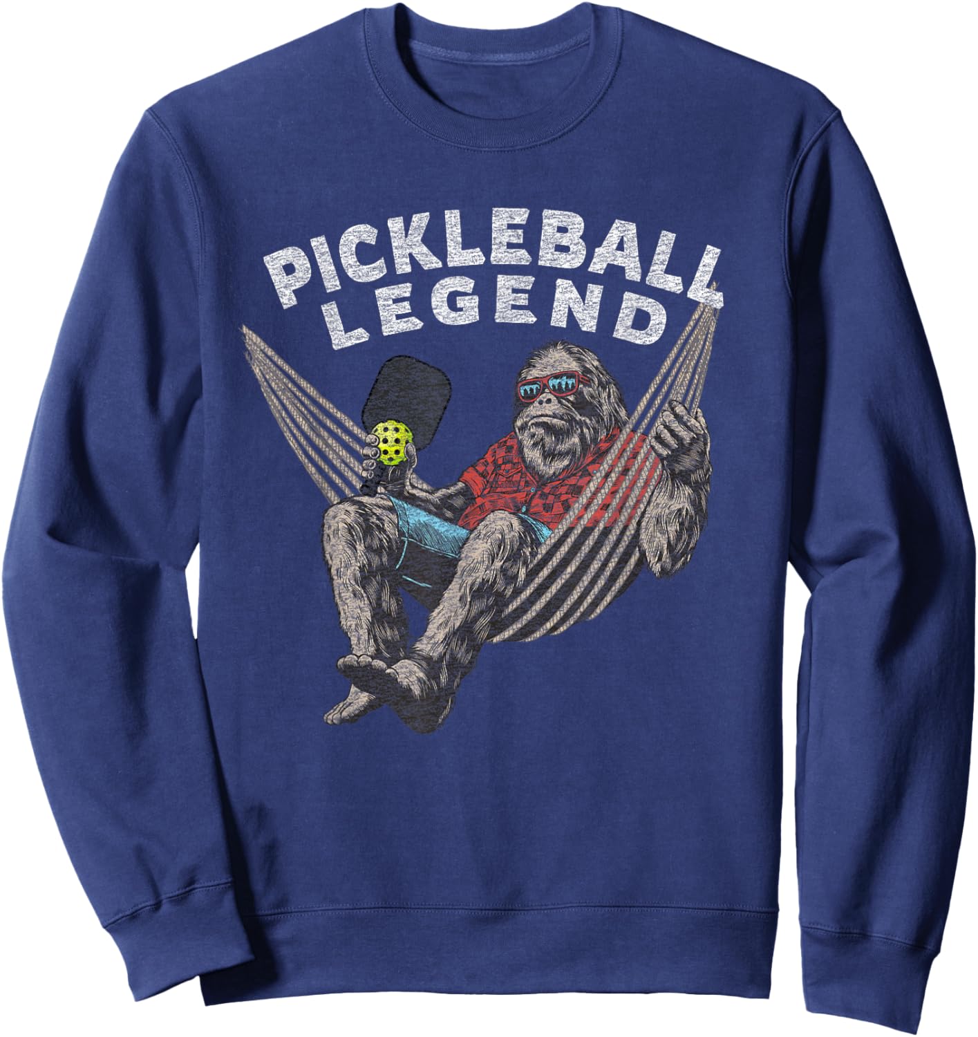 Pickleball Legend Funny Saying Vintage Graphic Sweatshirt - Sweatshirt | Navy
