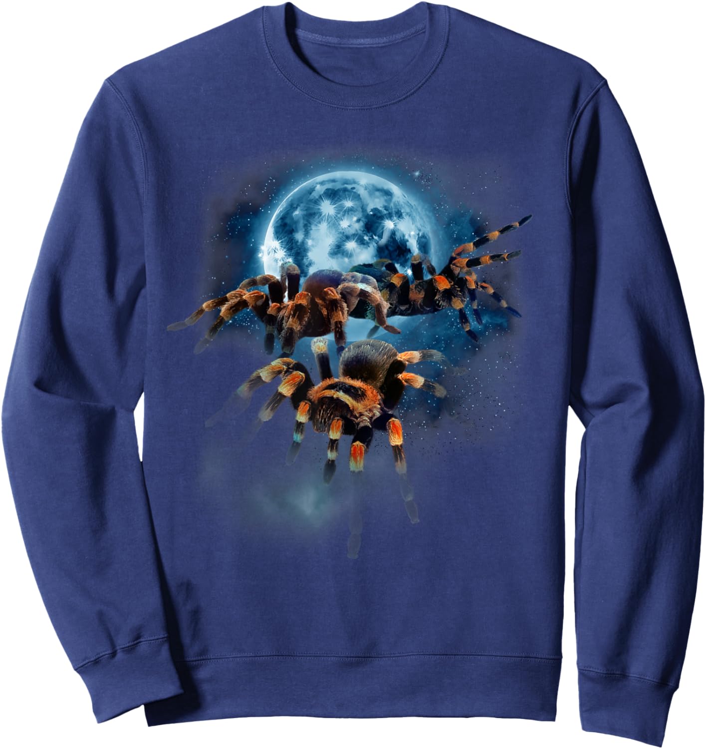 Tarantula Shirt - Tarantula - Howling at the Moon Sweatshirt - Sweatshirt | Navy
