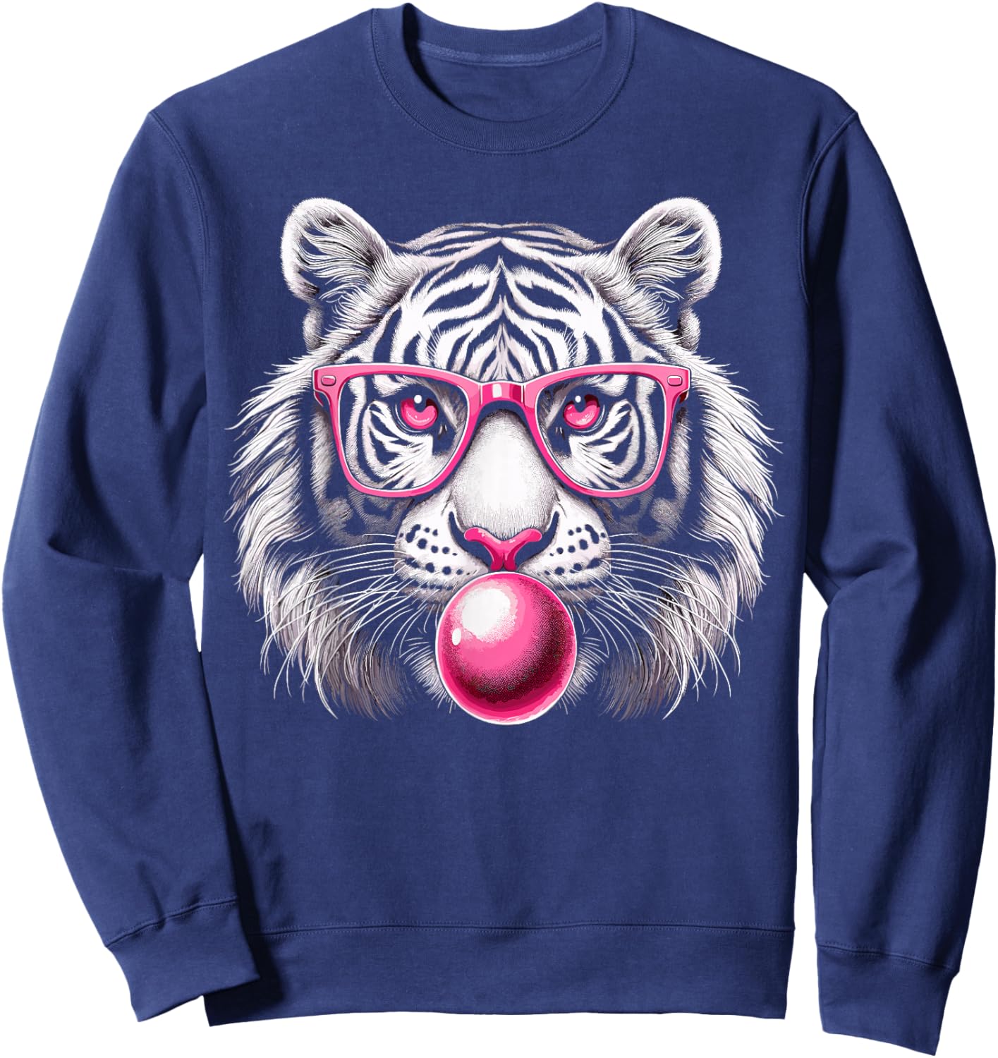 Tiger Wild Animal Cute Tiger Sweatshirt - Sweatshirt | Navy