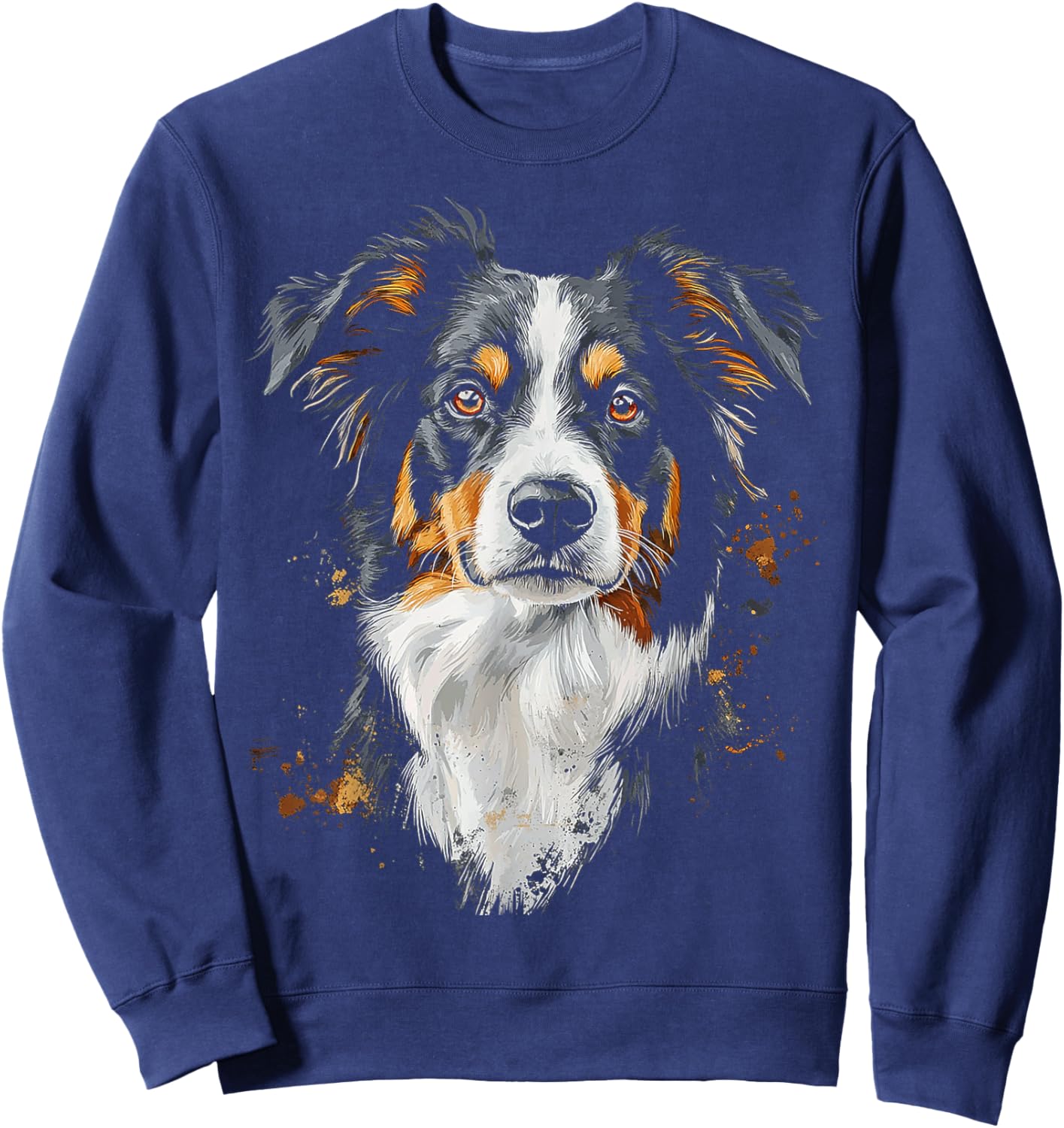 Australian Shepherd Dog Graphic Pet Australian Shepherd Sweatshirt - Sweatshirt | Navy