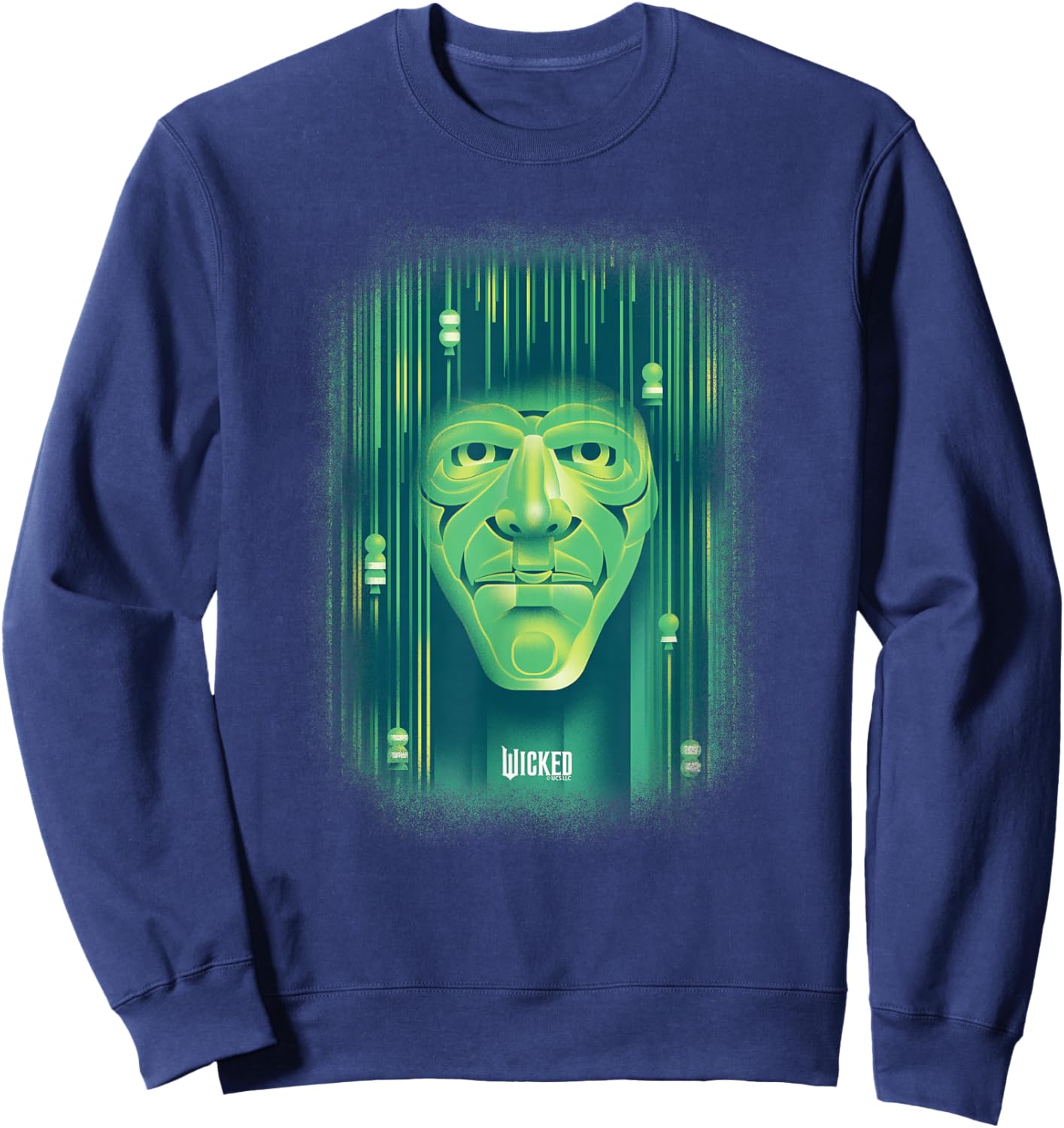 Wicked Wizard Face Emerald City Sweatshirt - Sweatshirt | Navy