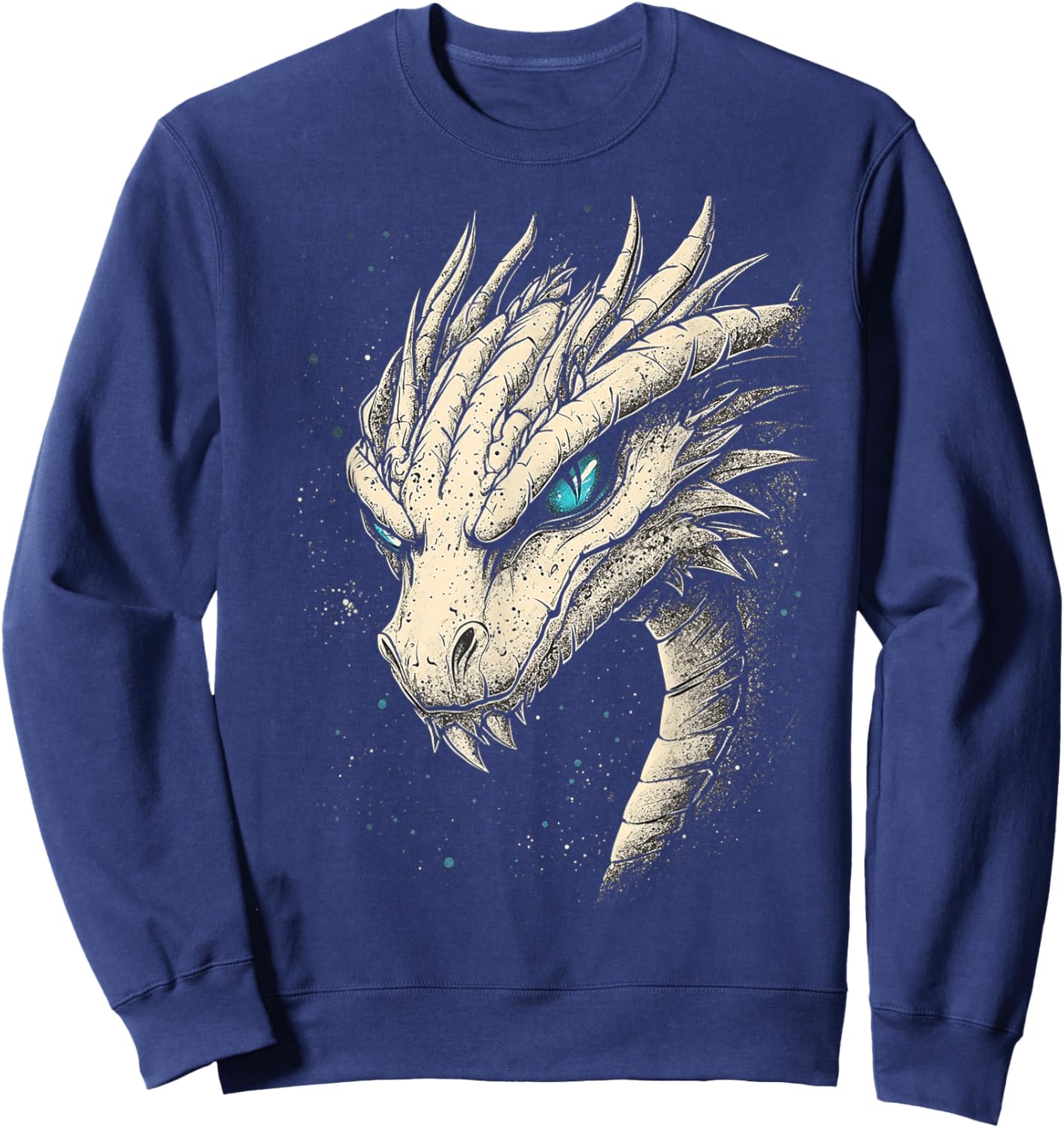 Wyrm Dragon Graphic Mythical Artwork Wyrm Dragon Sweatshirt - Sweatshirt | Navy