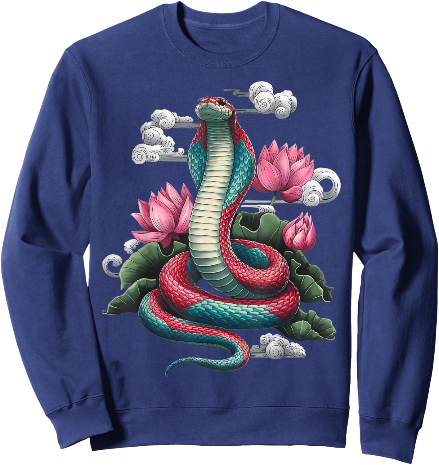 Year Of The Horse 2026 Cool Horse Graphic Art Sweatshirt - Sweatshirt | Navy