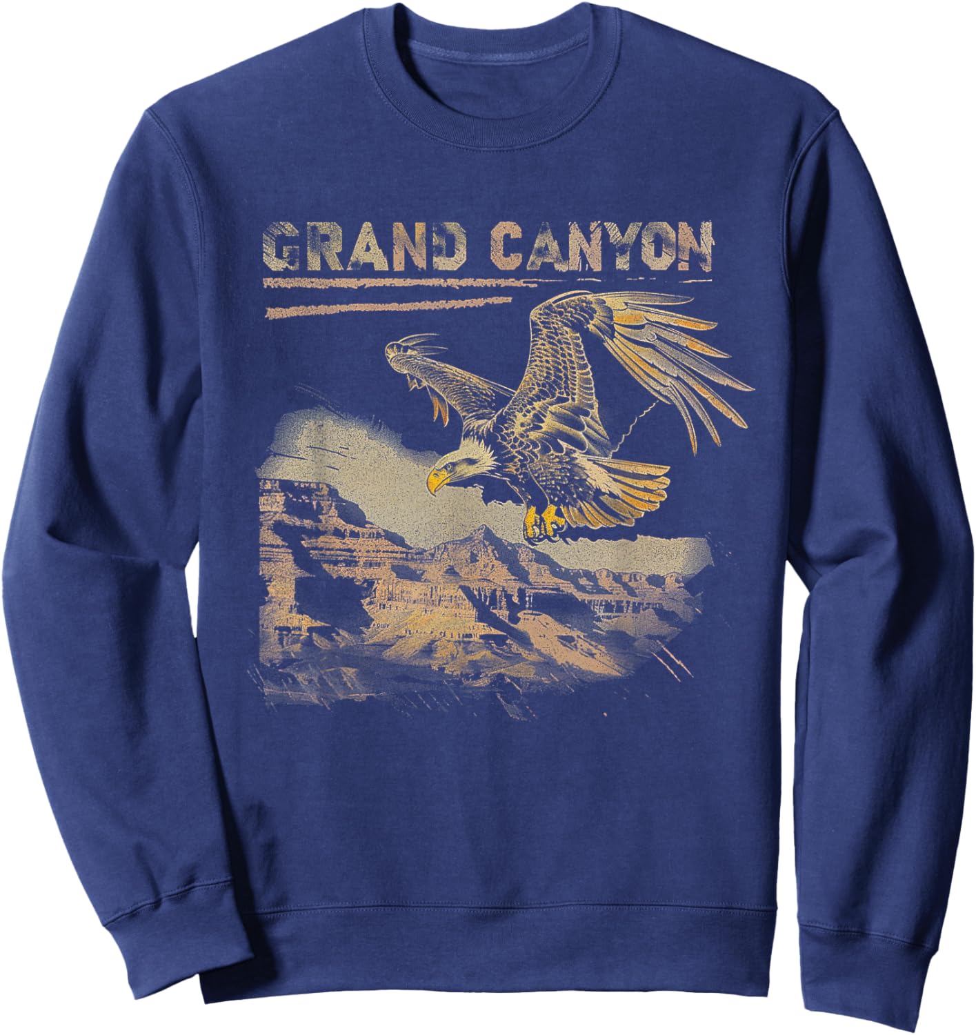 Grand Canyon - US National Park Vintage Men Women Kids Retro Sweatshirt - Sweatshirt | Navy