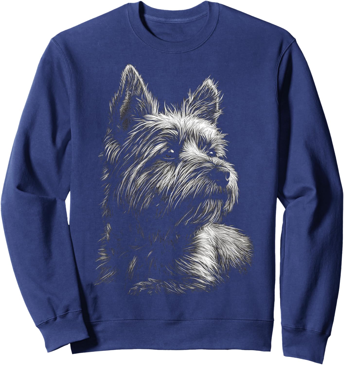 Cairn Terrier Dog Motif Pet Art Cairn Terrier Sweatshirt - Sweatshirt | Navy