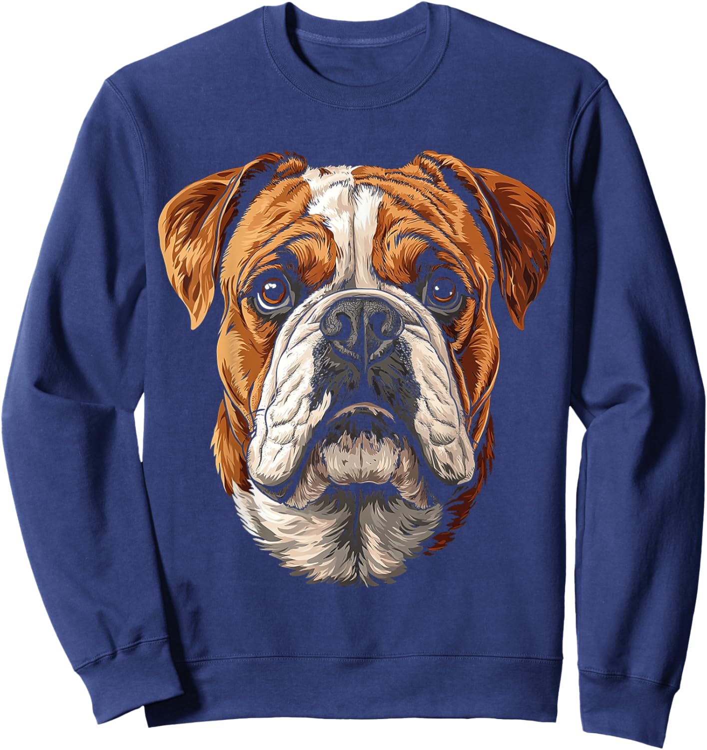 British Bulldog Dog Graphic Pet Art British Bulldog Men Women Kids Sweatshirt - Sweatshirt | Navy