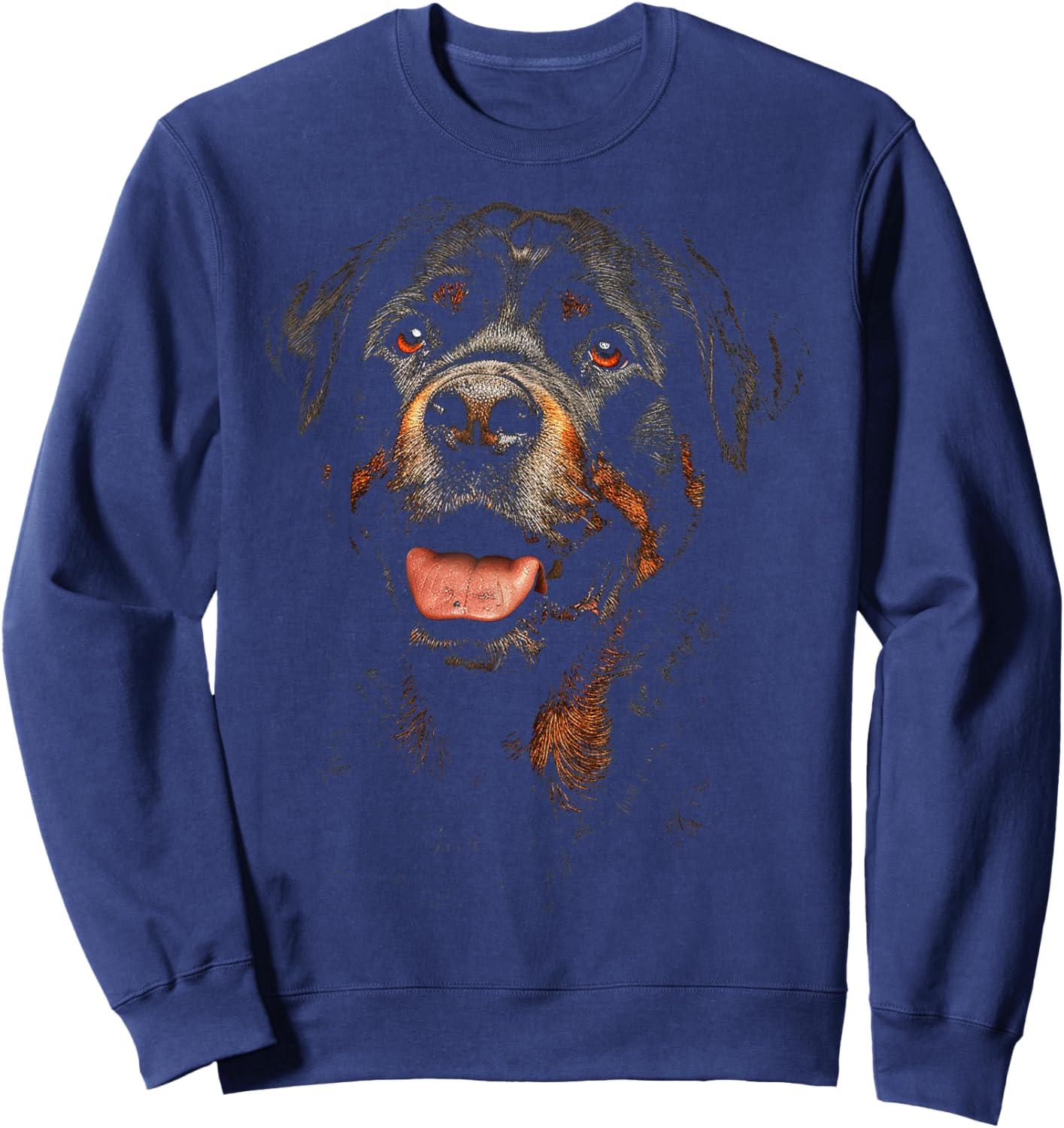 Rottweiler Dog Motif Pet Illustration Rottweiler Sweatshirt - Sweatshirt | Navy