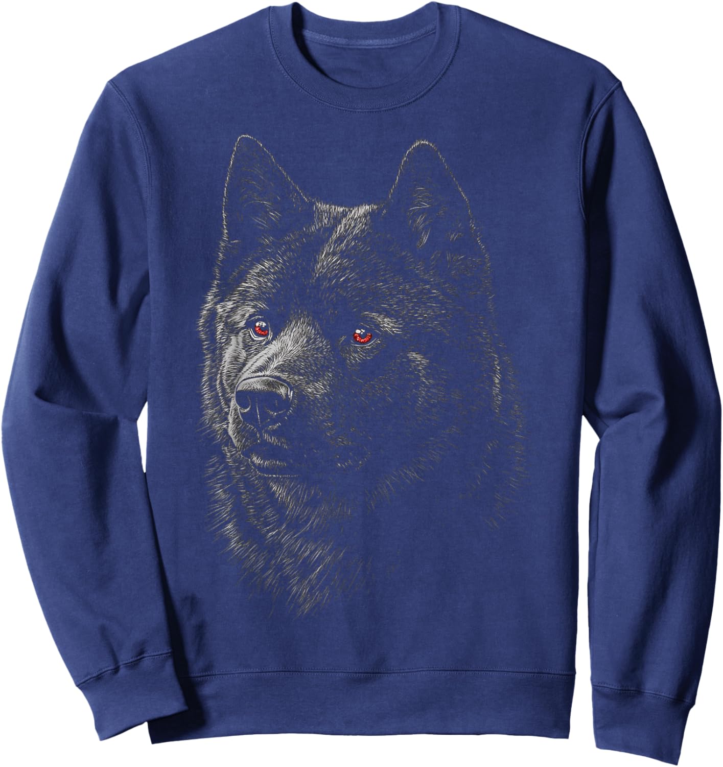 Akita Dog Graphic Pet Illustration Akita Sweatshirt - Sweatshirt | Navy
