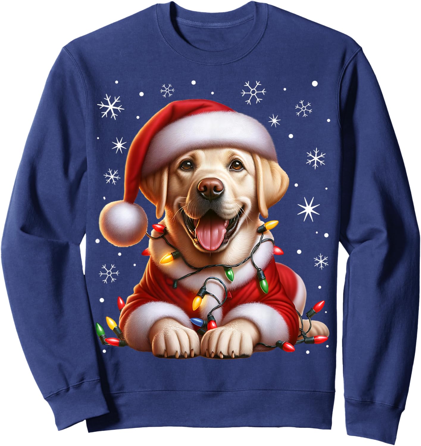 Labrador Santa Claus Costume Labrador Xmas Retriever Sweatshirt - Sweatshirt | Navy