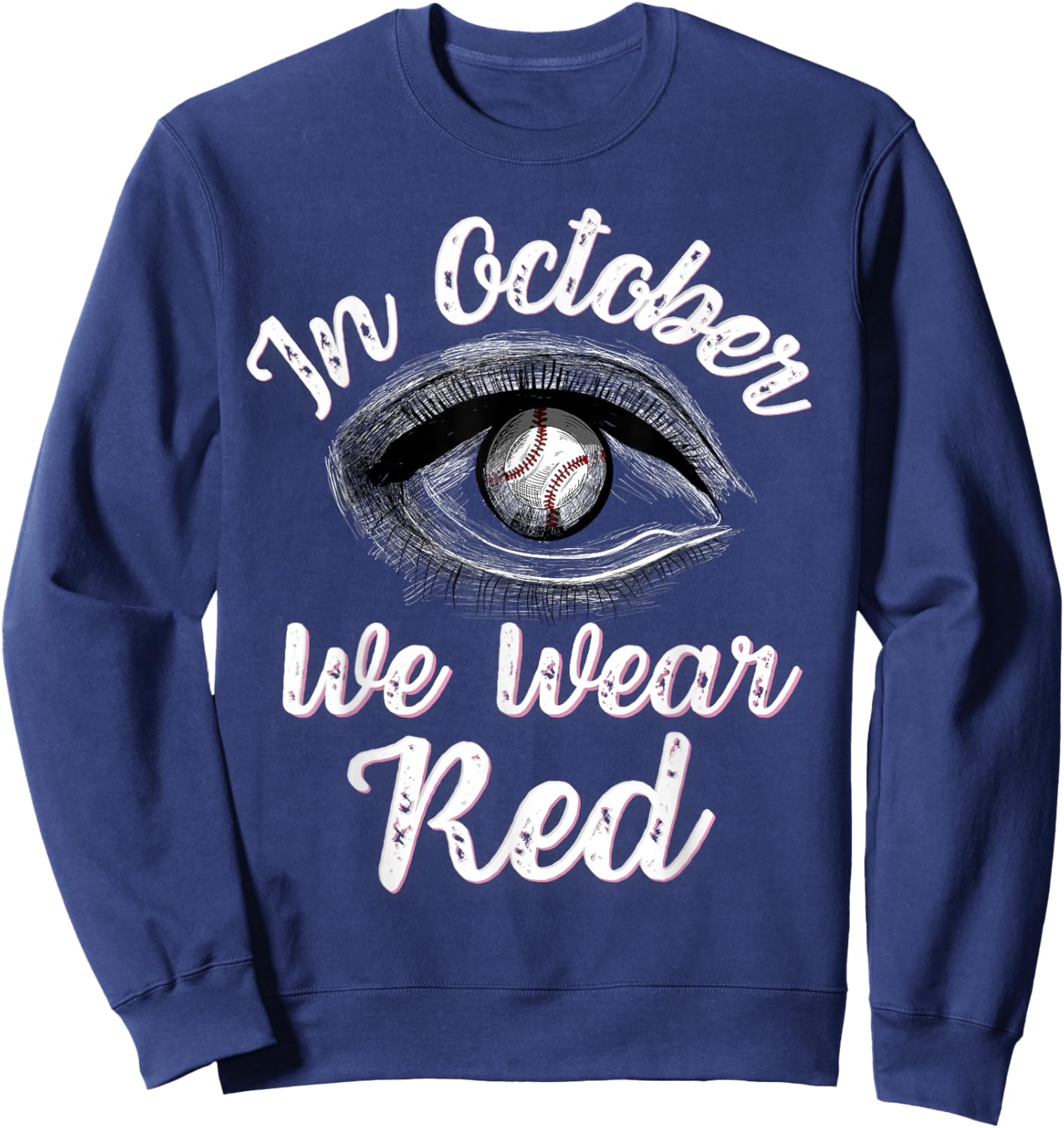 In October we wear red Sweatshirt - Sweatshirt | Navy