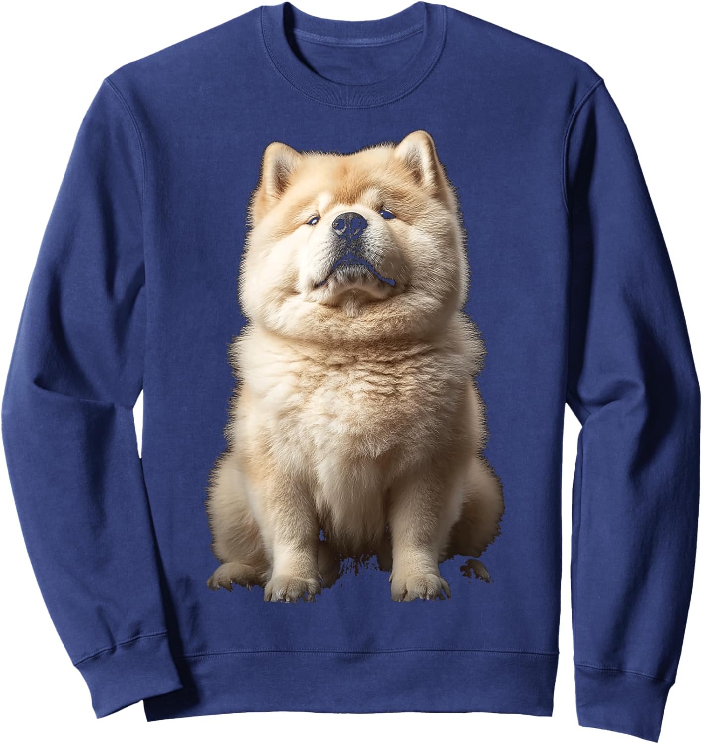 Chow Chow Dog Motif Pet Art Blue Eyes Chow Chow Women Kids Sweatshirt - Sweatshirt | Navy
