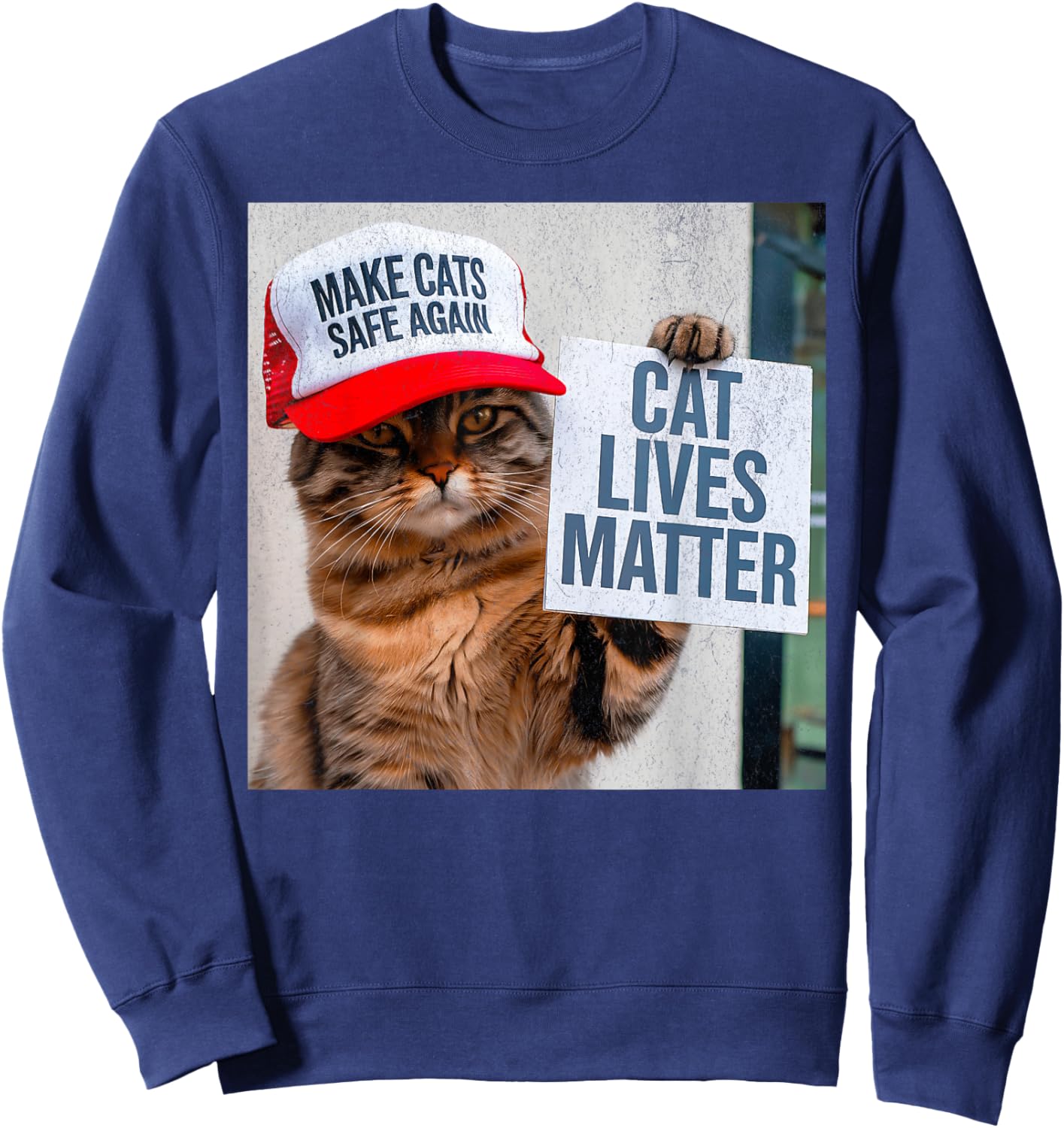 CAT LIVES MATTER, Springfield Pets Matter Men Women Sweatshirt - Sweatshirt | Navy