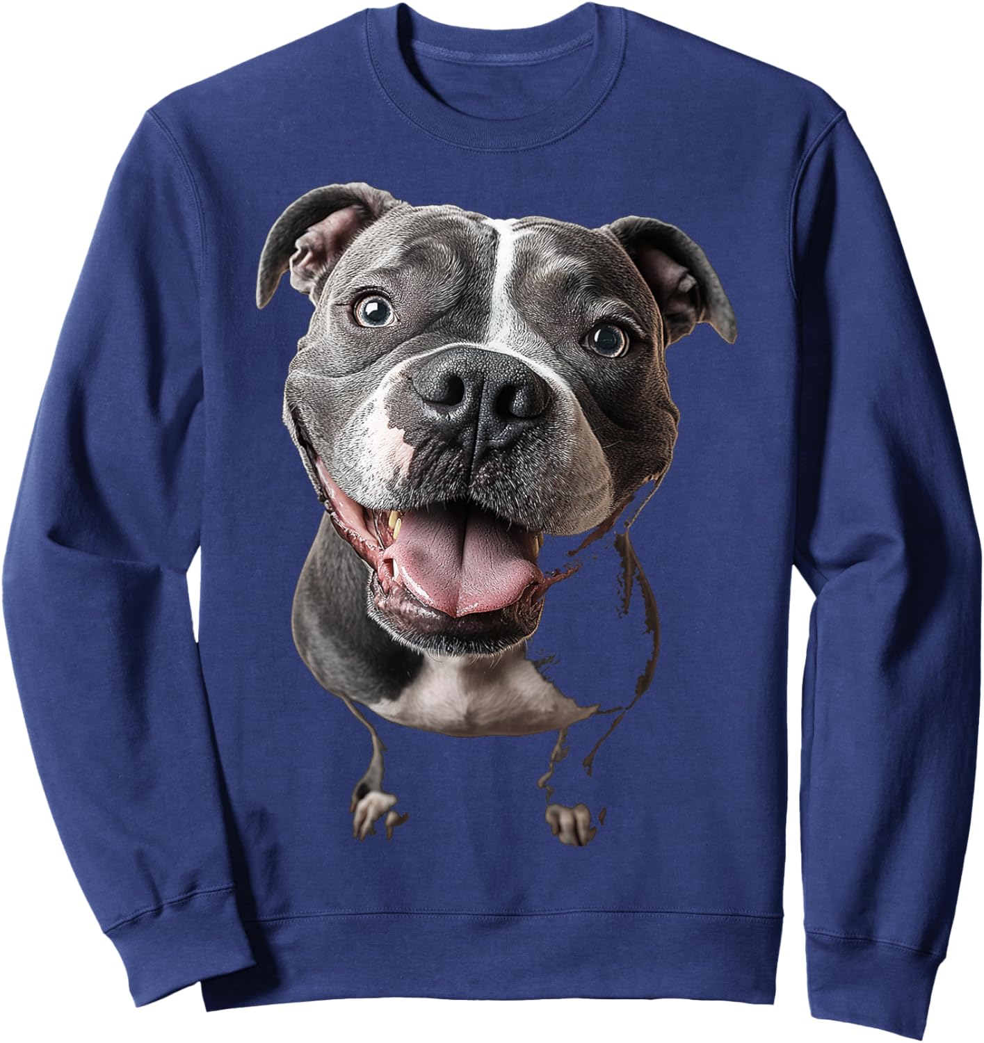 American Bully Dog Graphic Pet Artwork American Bully Sweatshirt - Sweatshirt | Navy