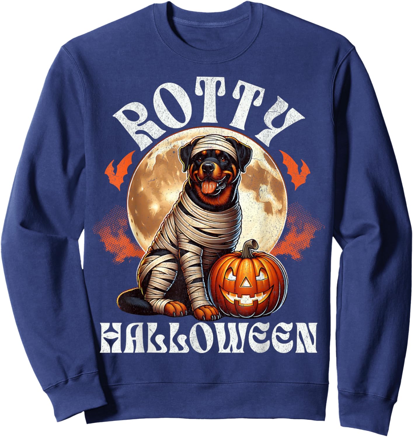 Halloween Costume Rottweiler Halloween Rotty Halloween Sweatshirt - Sweatshirt | Navy