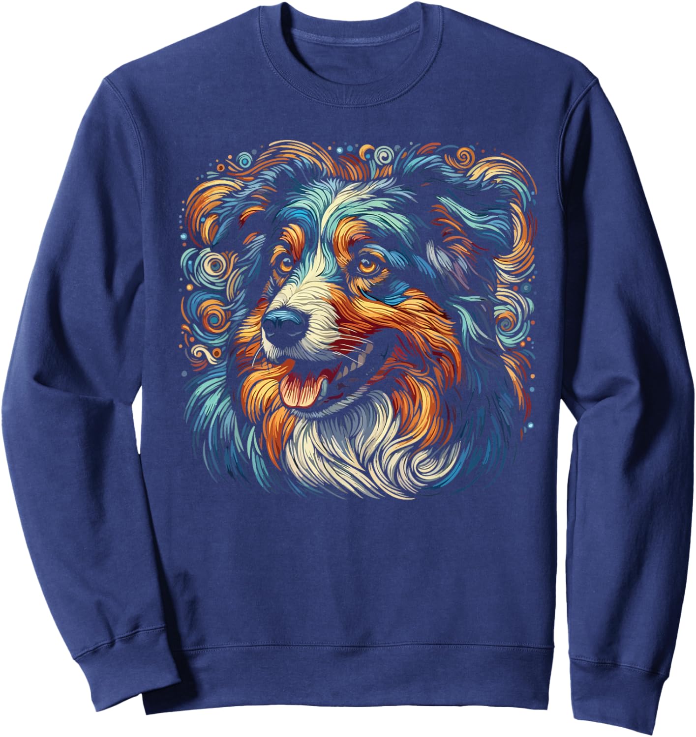 Australian Shepherd Aussie Dog Herding Women Girls Kids Sweatshirt - Sweatshirt | Navy