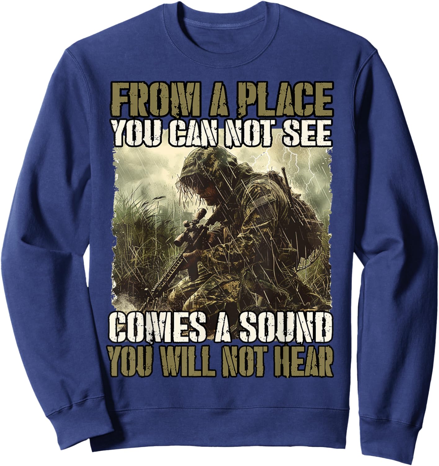 Snipers Jungle Sniper Soldiers T Snipers Sweatshirt - Sweatshirt | Navy