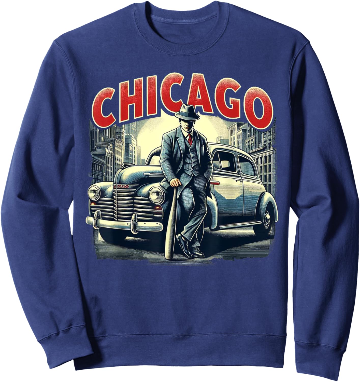 Vintage Chicago Sweatshirt - Sweatshirt | Navy