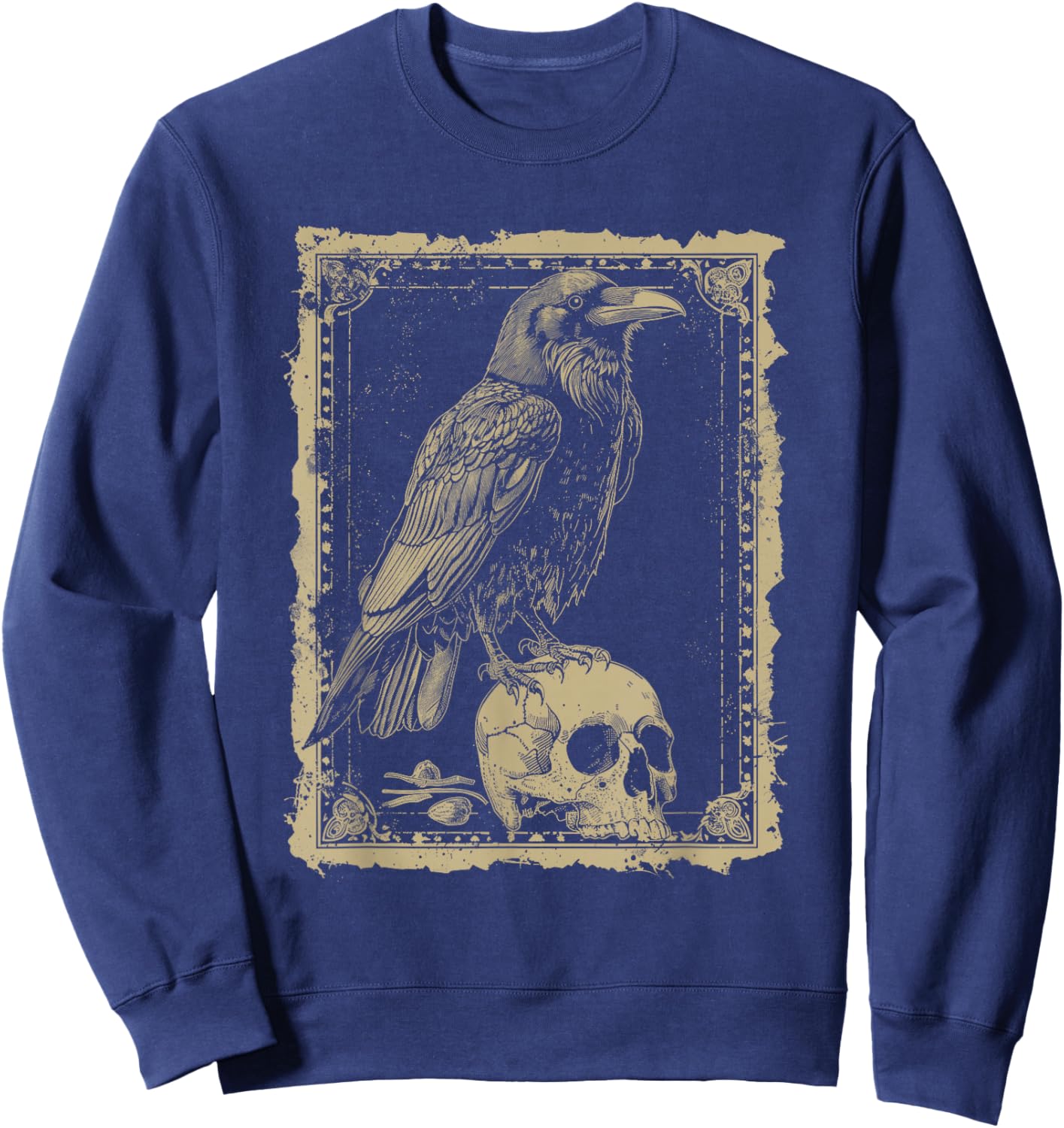 Tarot Card Raven Sweatshirt - Sweatshirt | Navy