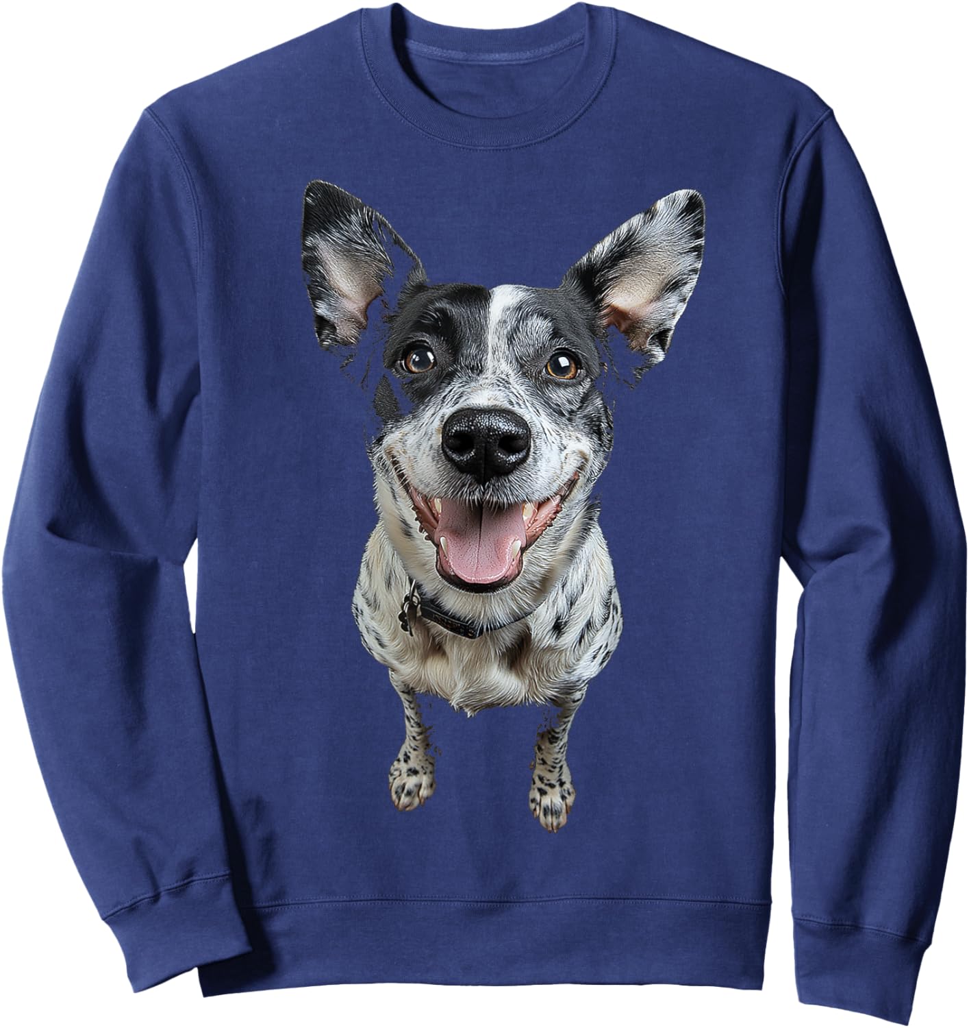 Cattle Dog Motif Pet Art Cattle Women Kids Sweatshirt - Sweatshirt | Navy