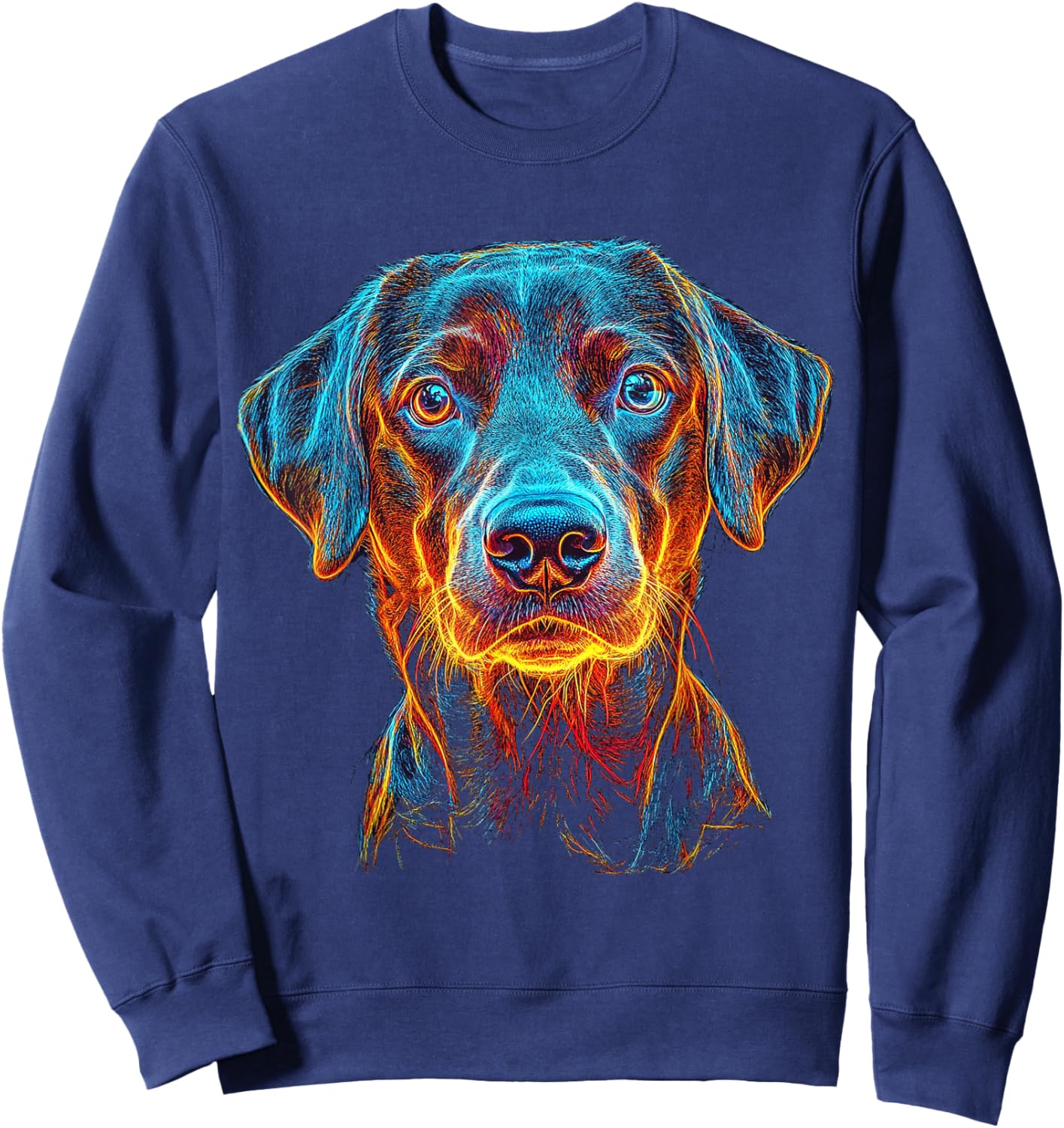 Labrador Retriever Dog Pet Blue Eyes Labrador Retriever Sweatshirt - Sweatshirt | Navy
