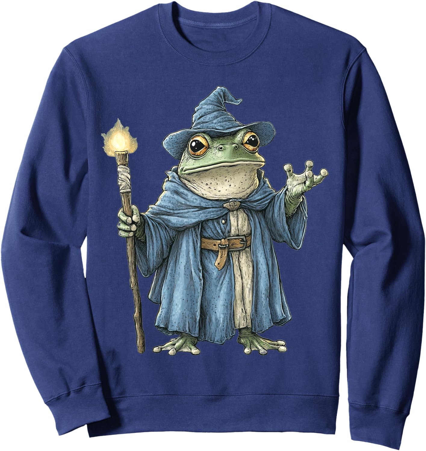 Frog Wizard Fantasy Sweatshirt - Sweatshirt | Navy