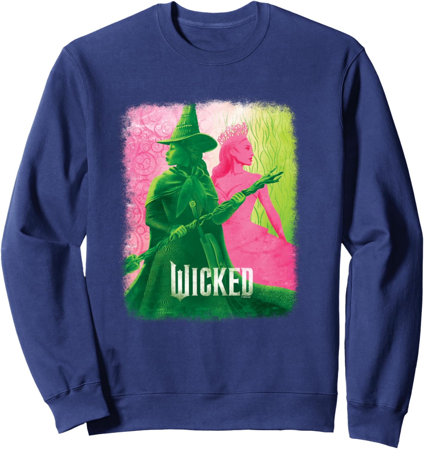 Wicked Elphaba & Glinda Tonal Sweatshirt - Sweatshirt | Navy