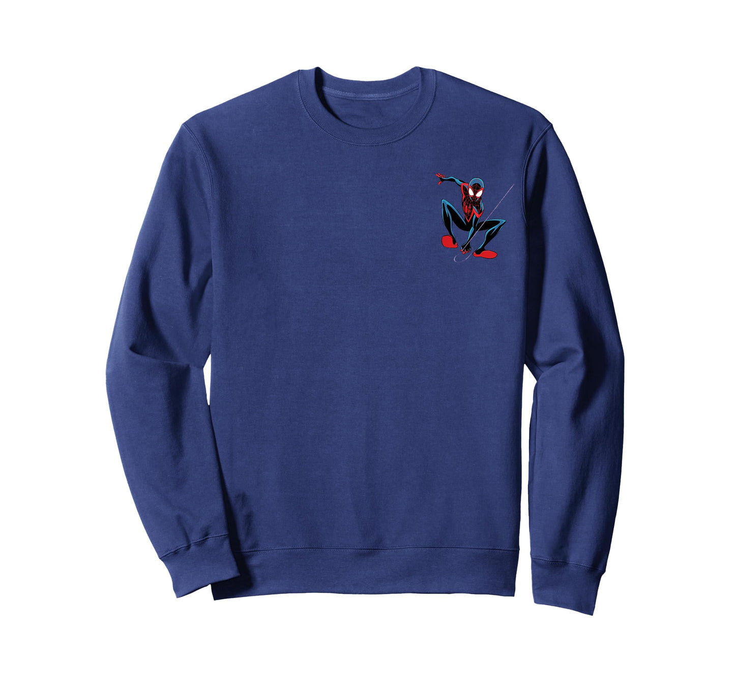 Marvel Super Heroes Miles Morales Spider-Man Pocket Art T-Shirt - Sweatshirt | Navy