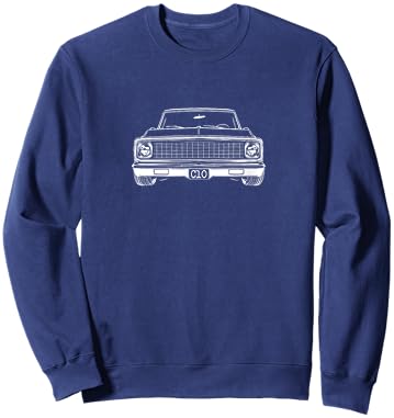Classic 67-72 C10 Truck Front Grill Silhouette C10 Truck Sweatshirt - Sweatshirt | Navy