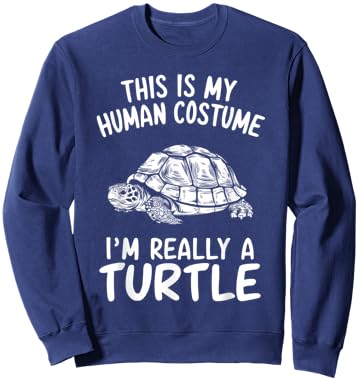 This Is My Human Costume I'm Really A Turtle Halloween Sweatshirt - Sweatshirt | Navy