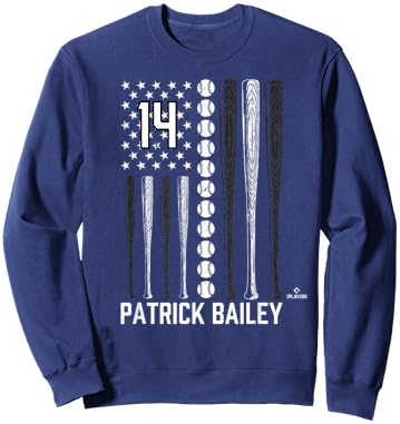 Baseball American Flag Patrick Bailey San Francisco Baseball Sweatshirt - Sweatshirt | Navy