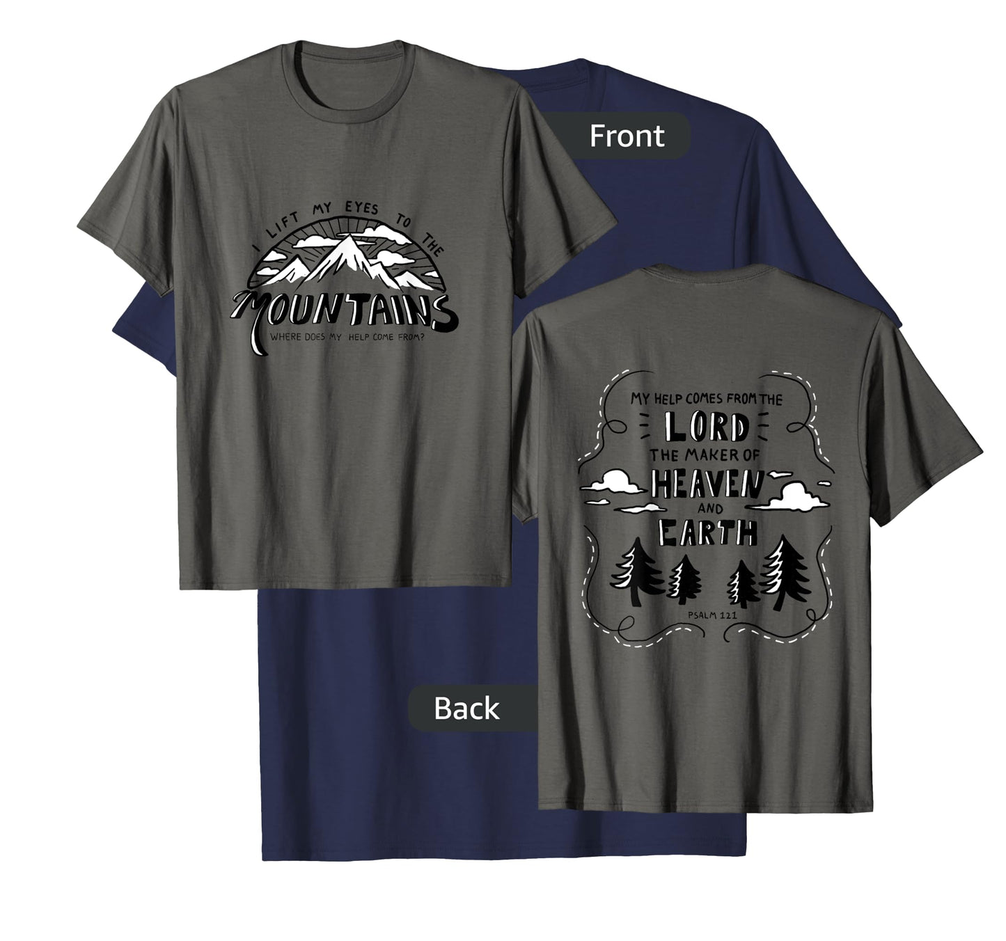 Psalm 121 Mountain Christian Bible Verse shirt T-Shirt