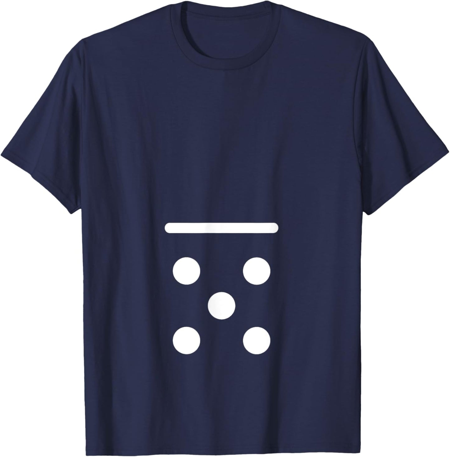 Domino Game 0 5 Dots Matching Halloween Group Costume T-Shirt - T-Shirt | Navy