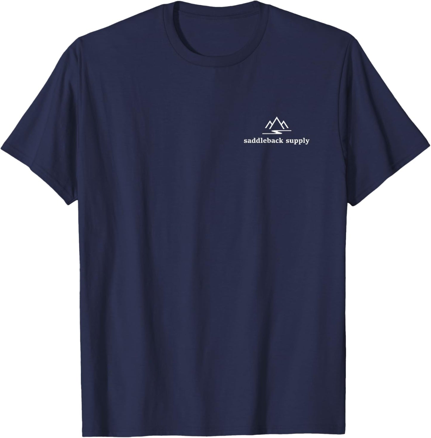 Saddleback Western White Logo Lightweight Graphic T-Shirt - T-Shirt | Navy
