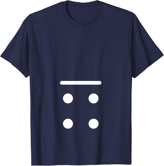 Domino Game 0 4 Dots Matching Halloween Group Costume T-Shirt - T-Shirt | Navy