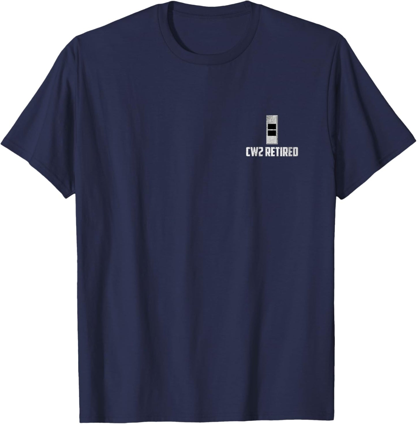 Retired W-2 Chief Warrant Officer 2 Rank Logo Veteran Papa T-Shirt - T-Shirt | Navy